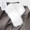 Bufanda Cruzada a Prueba de Frío para Mujer en Otoño e Invierno, Cuello de Piel, Bufanda con Succión Magnética, Piel Sintética, Elegante, Engrosada, Cálida y Versátil