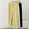 Pantalones Banana Elásticos Adelgazantes de Cintura para Mujer Tallas Grandes Estilo Primavera Nuevo 100kg Talla Grande Casual que Favorecen la Figura Pantalones Curvos para Mujer 9550