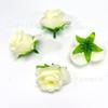 Botões de Rosa Artificiais de Tecido, Acessórios Feitos à Mão, Materiais de Arte Floral para Embalagem de Presente e Decoração de Cena