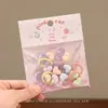 Novos Prendedores de Cabelo Infantis Kt em Forma de Laço de Coração em uma Bolsa, Acessórios de Cabelo Doces e Versáteis para Bebês, Elásticos Pequenos para Rabo de Cavalo