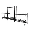 Estantería para mancuernas comercial al por mayor para gimnasio, doble de diez pares, equipo de fitness para interiores