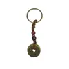Cuerda de cinco emperadores de latón cuerda roja de cinco emperadores de cobre puro llavero de cuerda roja de cinco emperadores de cobre colgante de llave de dinero de cobre venta al por mayor