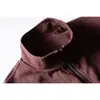 Undomaze Retro Americano Lavado Vintage Algodón Puro Cuello Alto Chaqueta Detroit Hombre Holgada Abrigo de Trabajo 044