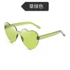 Gafas de Sol Dulces Lindas de Amor Divertidas Para Todo Combinar Decorativas Para Fiesta Gafas Sin Montura con Borde de Corazón de Melocotón