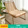 Cadeira de Praia Dobrável Mojia para Exterior Mesa e Cadeira de Varanda Conjunto de Três Peças Cadeira de Rattan para Lazer Cadeira de Sesta Cama Reclinável Cadeira de Descanso Preguiçoso para Pátio