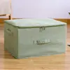 Caixa de Armazenamento com Tampa Transparente Roupas Colchas Doméstico Tecido Organização Armazenamento Pano Oxford Cem Cestas Caixa de Armazenamento de Roupas