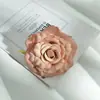 Cabeças de flores de rosa artificiais de 8cm, flores decorativas para celebrações, materiais para artesanato DIY, flores para combinar com roupas, flores artificiais