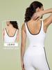Ropa de Yoga Adelgazante de Aspecto para Mujer con Almohadillas en el Pecho Chaleco Deportivo Escote en U Profundo Espalda Bonita Sin Mangas Ropa de Fitness D25152
