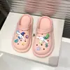 Meninas Usam Tamancos para Uso Externo, Sapatos Fechados DIY para Estudantes e Enfermeiros, Sandálias de Praia Respiráveis, Versáteis para Sair