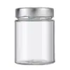 Frasco de Pepinillos Sellado Botella Vacía Transparente Redonda Frasco Mason Botella de Vidrio para Salsa Picante Multifuncional para el Hogar Botella Vacía de Tapa Alta