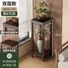 Soporte de Flores de Bambú Alcanfor de Pie para Sala de Estar Balcón Interior Estante de Almacenamiento de Macetas Multicapa Nuevo Estilo Chino Soporte Adorno Exhibición