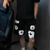 Shorts Retro Americanos 2026 para Hombre, Marca Trendy de Verano, Resistentes, Frescos y Elegantes, Corte Holgado, Versátiles Casuales de Cinco Puntos, Negro