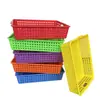 Cesta de almacenamiento de papelería para estudiantes de colores de varios tamaños, redonda, azul, para oficina; cesta de almacenamiento cuadrada, rectangular, para joyas