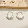 Nuevos Pendientes Personalizados de Alto Gama Estilo Europeo y Americano, Pendientes de Aro Retorcido Retro para Mujer, Accesorios Ligeros de Lujo para el Día a Día