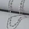 Joyería de Venta Caliente Transfronteriza Europea y Americana, Elegante Collar Multicapa Incrustado de Diamantes para Mujer, Cadena de Clavícula Simple de Alta Gama, Accesorio para el Cuello