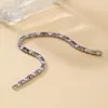 Pulsera para Mujer, Pulsera de Cristal Blanco, Lujo Ligero, Sensación de Alta Gama, Pulsera de Cristal para Pareja Fantasma Verde, Popular Joyería de Pulsera Tennis