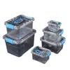 Caja de Almacenamiento Portátil Transparente de Plástico PP Grande Mediana Pequeña con Tapa Caja Organizadora Cajas para Bloques de Construcción Juguetes Artículos Varios Caja de Almacenamiento para Lavandería