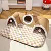 Túnel para Gatos Casa para Gatos Túnel Divertido para Gatos Escondite para Todas las Estaciones para Familias con Múltiples Gatos Esterilla para Dormir Gato Cama para Gato
