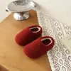 Zapatos de algodón para exteriores para niñas, inspirados en la dopamina, con forro polar, cálidos y elegantes, colección otoño/invierno 2026, pantuflas de algodón slip-on lindas y versátiles