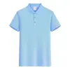 Camisa tipo polo de negocios de color liso transfronteriza, camiseta de manga corta de verano para hombre, versátil cuello camisero abatible casual, camiseta de manga corta de alta gama para hombre
