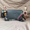 Clutch Bag listrado Ombro dos homens Crossbody Bag Carteira de couro macio Striped Clamp Bag Clutch Bag Small Crossbody Bag Bolsa das Mulheres