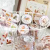 Série de Cartas Outono Crepuscular Fita Cortada para Pet Ícone de Colagem Retro de Alimentos para Assar Fita 6 Estilos