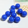Cuentas redondas de colores de 16 mm, cadena pulida para teléfono móvil, pendientes de cuentas, pulsera DIY hecha a mano, accesorios de agujero recto, cuentas sueltas lindas