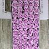 Cabeça de flor de sabão rosa flor de água de três camadas com base flor de rosa flor de sabão de simulação cabeça de flor de sabão Atacado