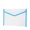 Fc Bolsas para Documentos con Borde de Color Carpeta de Broche de Polipropileno Transparente Bolsas de Almacenamiento de Documentos Bolsas para Archivos de Oficina Venta al por Mayor