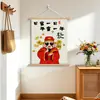 Pintura en Rollo del Dios de la Riqueza - Arte en Rollo de Tela Festivo Estilo Chino Nuevo para Entrada, Sala de Estar, Fachada de Tienda - Pintura Decorativa con Significado de Atracción de Riqueza