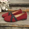 Sapatos de Salto Baixo Planos Tamanho Grande Femininos com Tiras Cruzadas Slip-On Transfronteiriços Sapatos de Vovó Tamanho 43 Versáteis Casuais Sapatos de Comércio Exterior