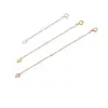 Colar com Corrente de Extensão em Prata Esterlina Pulseira de Prata 925 Extensor Dourado 18K Acessórios Fivela de Extensão de Cauda Ajuste de Comprimento DIY