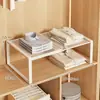 Estante Divisor de Armario Retráctil con Capas Estante de Almacenamiento para Armario Tablero de Capa Interior para Gabinete Estante de Capas para Armario de Ropa