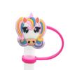 Tapa de Popote con Forma de Unicornio 8/10mm Cubierta para Popote Tapón Antipolvo para Popote de Silicona de Grado Alimenticio Listo para la Venta