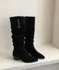 Botas de Caballero Versátiles para Adelgazar de Dos Usos Otoño/Invierno Retro Amigables para Personas Bajas Diseño Botas Largas Nuevas para Mujer Plegadas Botas 2026