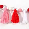 2026 Tiktok Venta Caliente Transfronteriza Día de San Valentín Fieltro Cuentas de Madera Cuerda de Cáñamo Borla Con Cuentas Boda Festival Decoración Colgante