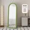 Espelho de corpo inteiro de chão, espelho de toucador arqueado, espelho de corpo inteiro para guarda-roupa, espelho de toucador para uso doméstico, quarto, novo estilo de 2026 na cor creme