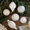 Nuevo Colgante de Bola de Navidad de Plástico Color Platino Adorno Retro Mate de Lujo Ligero Copo de Nieve Decoración de Árbol de Navidad