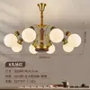 Candelabro de sala de estar estilo vintage americano de cobre puro, candelabro estilo retro americano de frijol mágico para dormitorio y comedor de madera de nogal norteamericano
