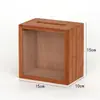 Alcancía de Madera Creativa Grande Adornos de Escritorio Alcancía Accesible Caja de Almacenamiento para Artículos Varios Alcancía Transparente