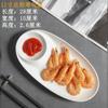 Plato para dumplings de agua con plato de vinagre, plato de dumplings de porcelana, plato creativo para verduras, plato para papas fritas, plato de camarones, vajilla de cerámica