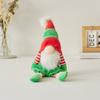 Decorações de Natal Novas Transfronteiriças Chapéu Listrado Vermelho Branco Verde Bola de Pelo Branca Chapéu Pontudo Gnomo de Natal Desenho Velho