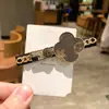 Corea del Sur Gran Marca Mismo Estilo Pasador Flequillo Lateral Pinza Superior Pinza bb Cadena Grande de Moda Pasador de Trébol de Cuatro Hojas Parte Posterior de la Cabeza