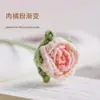 Hilo Tejido a Mano Cabeza Única Ramo de Rosas Burbuja Escena de Flores Simuladas Arreglo Decoración de Flores Artificiales Vestir Lindo Cuatro