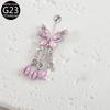F136 Aleación de Titanio Cadena de Mariposa Gota de Agua Zircón Anillo para Ombligo G23 Joyería para Perforación Exportación Venta al por Mayor Fábrica