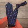 Gravata de padrão listrado marrom retrô romântico francês de 8cm para vestido formal masculino estilo Yupi Sina padrinho