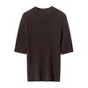 Suéter de Lana 100% Pura para Mujer, Nuevo Otoño/Invierno Delgado de Manga Corta Pulóver Camisa Base Tejida