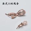 Fivela Pingente Banhada a Ouro Prata 925 Fivela com Diamante Jade Fivela Esmeralda Cristal Âmbar Cabeça de Fivela Pingente Acessórios para Joias DIY