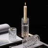 Castiçal de Vidro Transparente Simples Nórdico Enfeites Atmosfera Jantar Romântico a Luz de Velas Decoração de Mesa para Restaurante