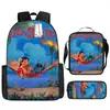 Temporada Escolar Nueva Bolso Cruzado Listo para Usar Bolsa de Almuerzo Bolso Escolar Primaria Grados 1-3~6 Lindo Bolso Escolar Arroz